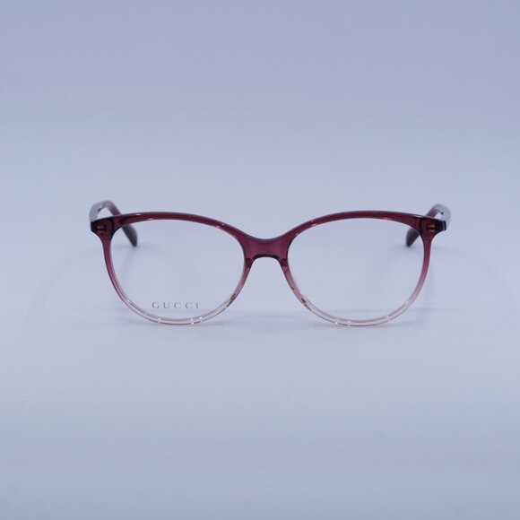 Gucci GG0550O 007 Eyeglasses Burgundy Gradient 53mm Cat Eye Frame - Picture 4 of 12